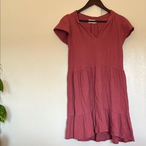 Nation LTD Berry V-Neck Mini Dress